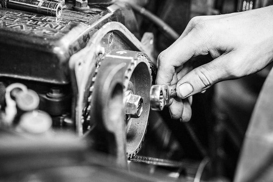 photos de l'atelier vintage du garage des corbières